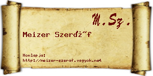 Meizer Szeráf névjegykártya